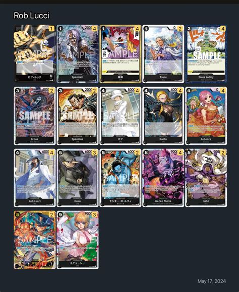 rob lucci one piece deck